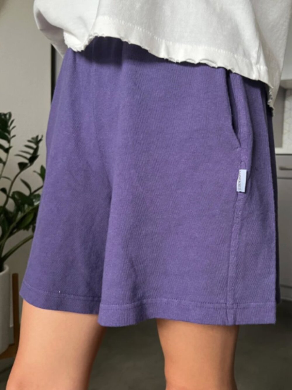 Le Bon Shoppe Purple Flared Basketball Women's Casual Lounge Shorts - L - Picture 2 of 3